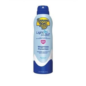 Banana Boat Light as Air SPF 50 Sunscreen Spray Banana Boat, New